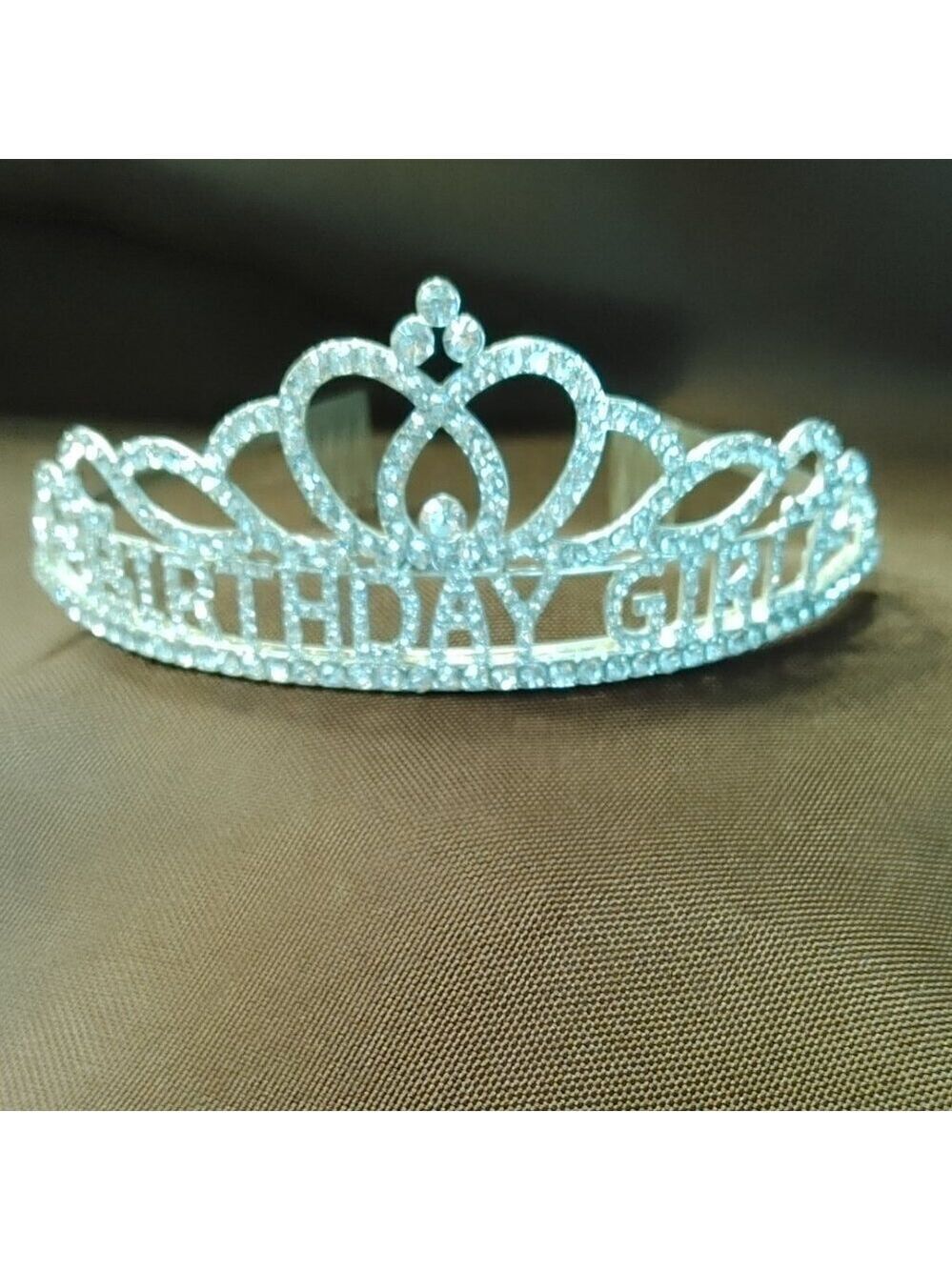 Silver Birthday Girl Tiara Crown Women